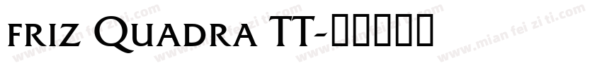 friz Quadra TT字体转换